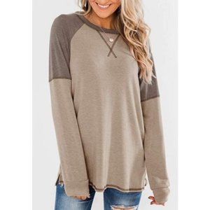 New! Beige Raglan Tee